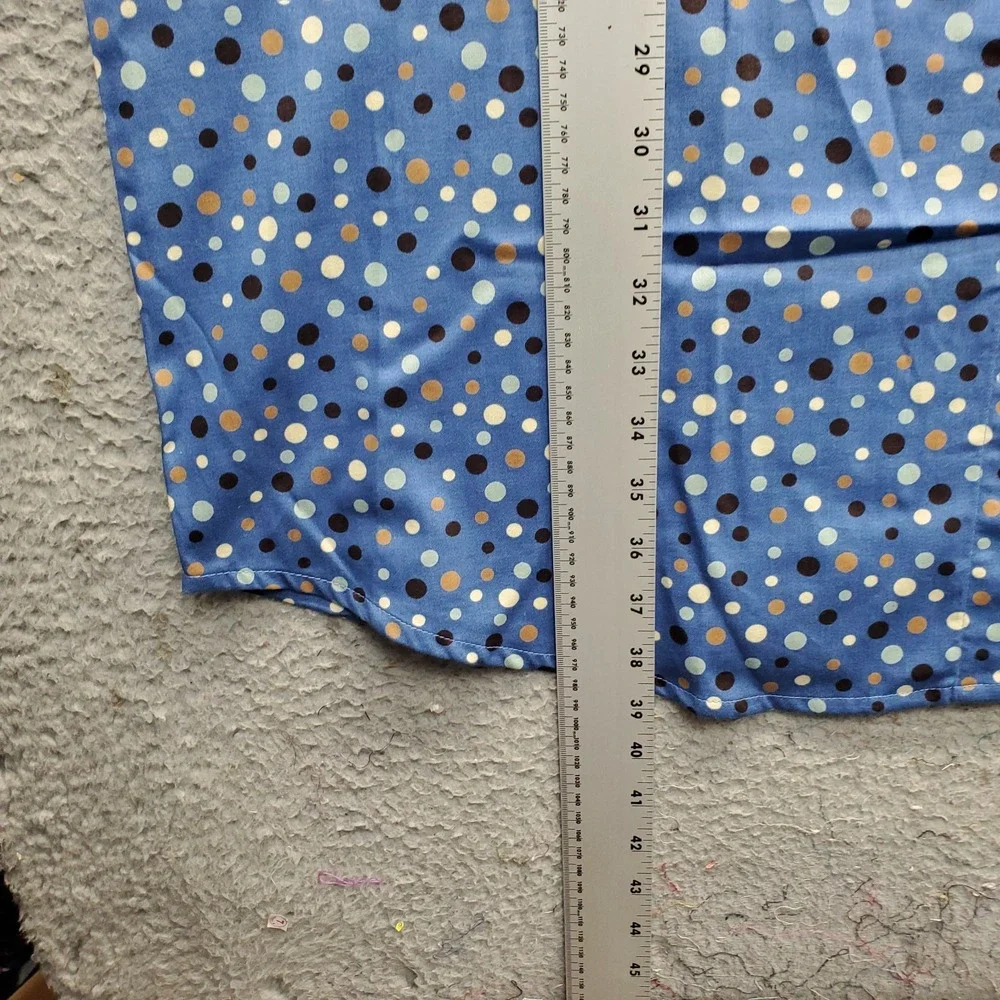 Lot of 2 Adonna Pajama Top Womens Plus 1X Multi Polka Dot Sleepwear Button Front
